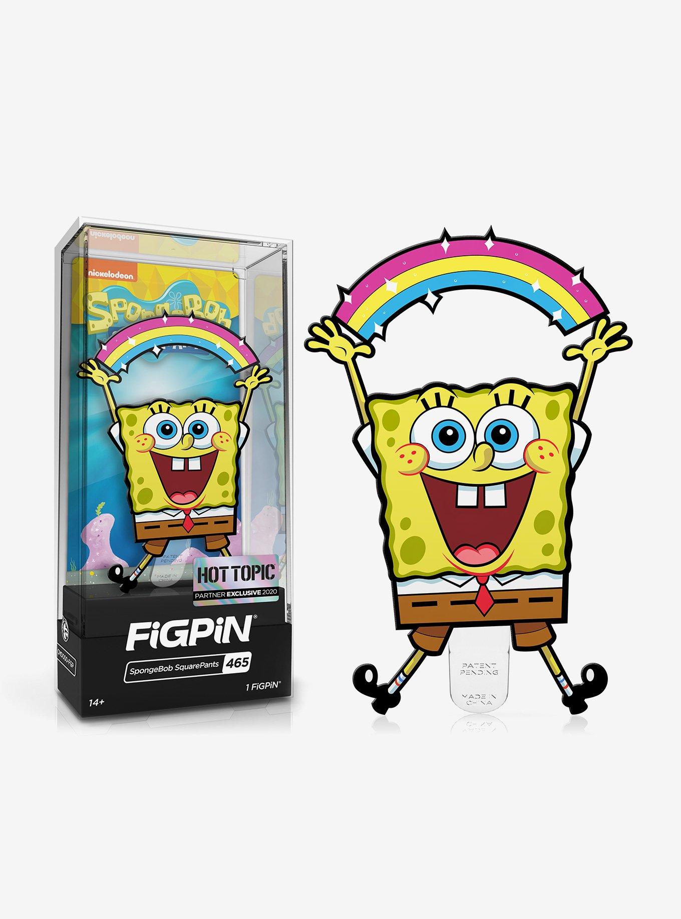 FiGPiN SpongeBob SquarePants Rainbow SpongeBob SquarePants Collectible Enamel Pin Hot Topic Exclusive, , hi-res