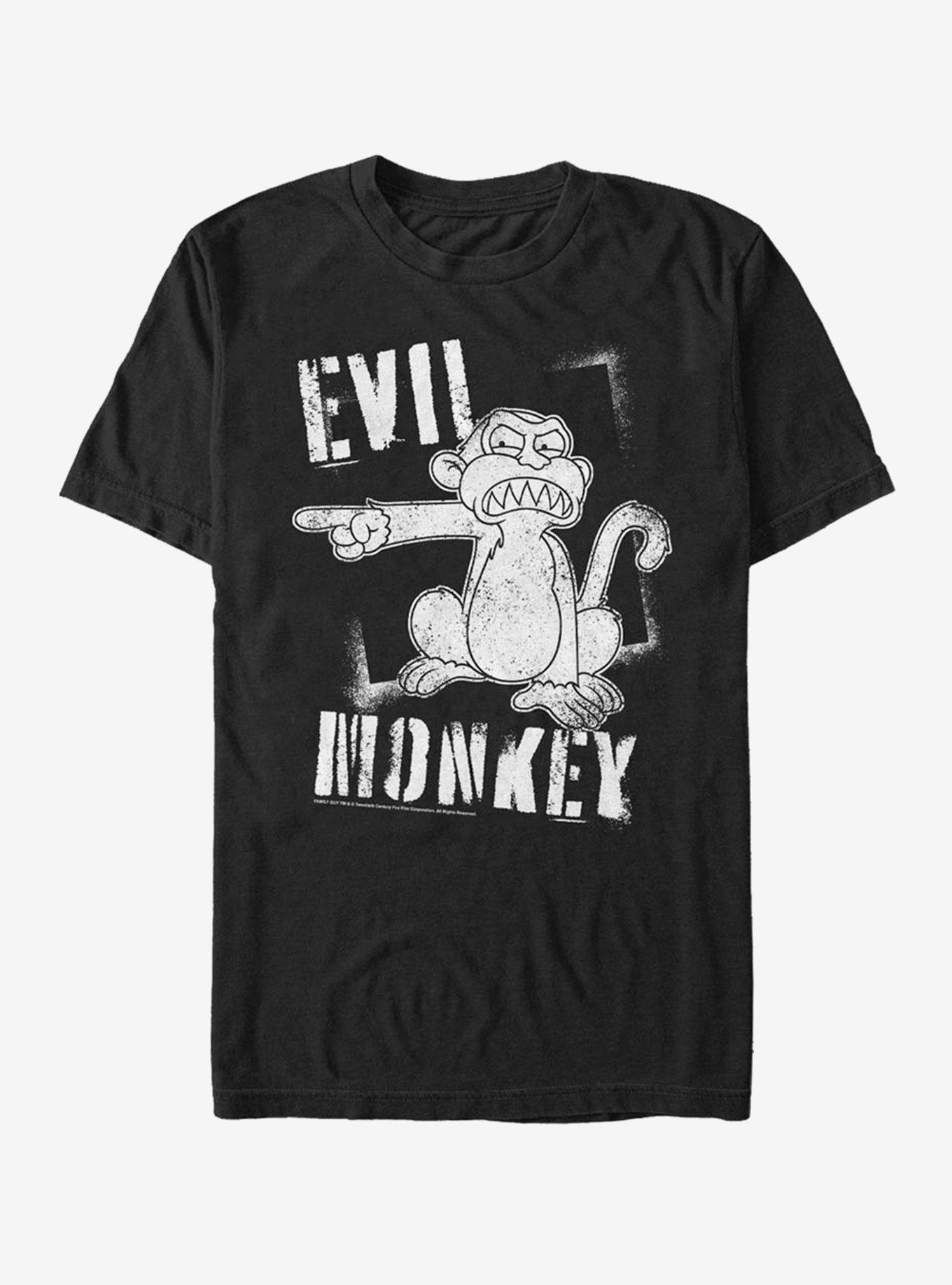 Family Guy Angry Monkey T-Shirt, BLACK, hi-res