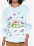 Friends Central Perk Flowers Tie-Dye Girls Sweatshirt, MULTI, hi-res