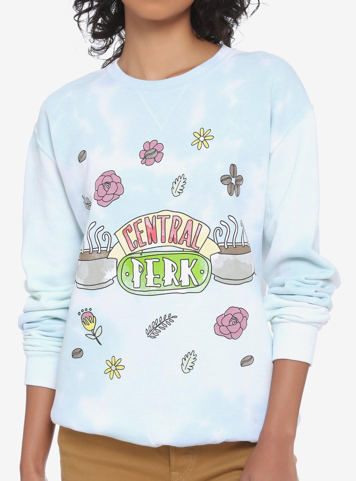 Friends Central Perk Flowers Tie-Dye Girls Sweatshirt, MULTI, hi-res