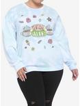 Friends Central Perk Flowers Tie-Dye Girls Sweatshirt Plus Size, MULTI, hi-res