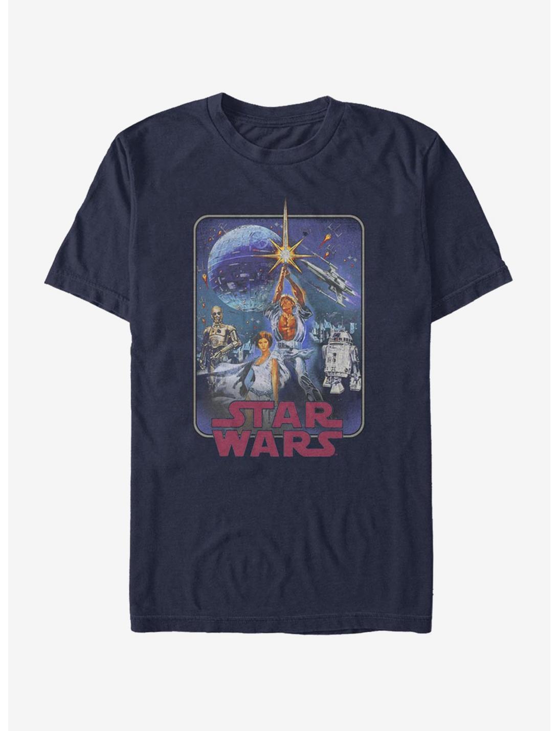 Star Wars Star Poster Redux T-Shirt, NAVY, hi-res