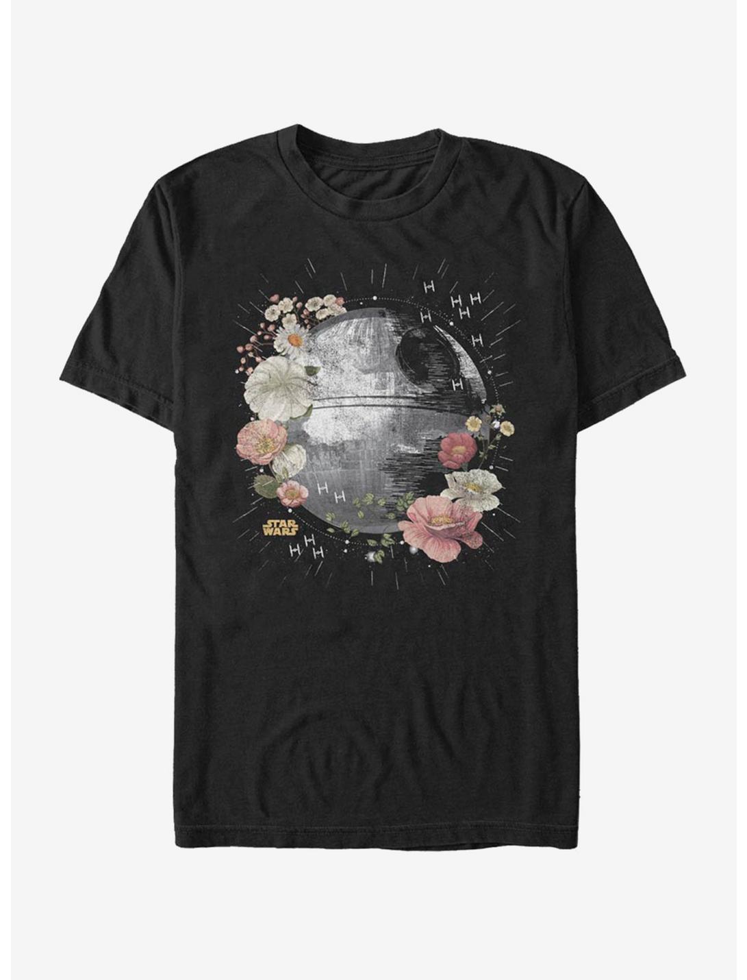 Star Wars Death Star Floral T-Shirt, BLACK, hi-res