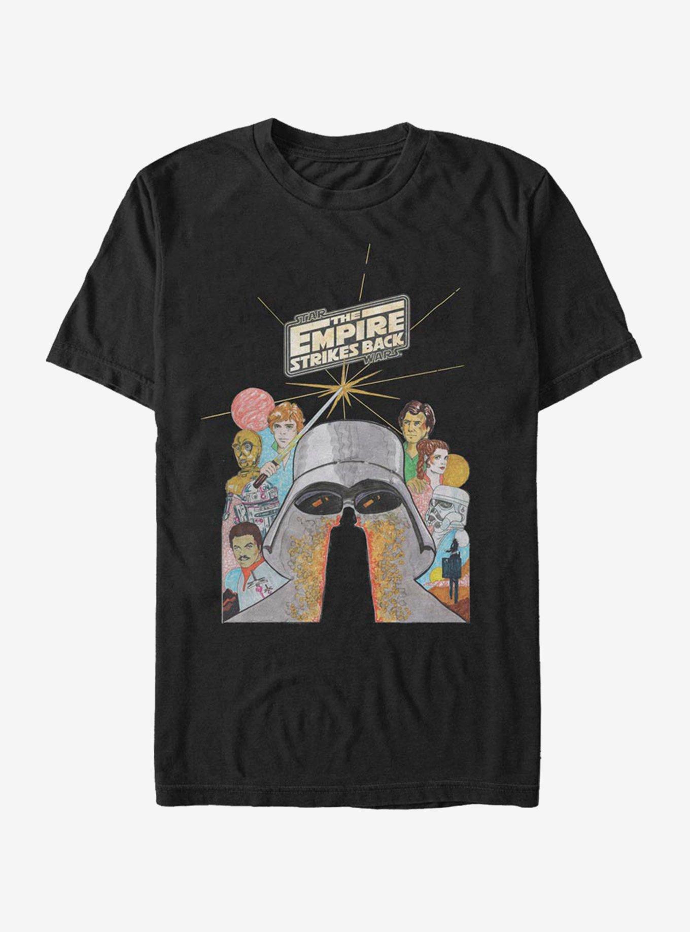 Star Wars Illustrated Strikes Back T-Shirt, BLACK, hi-res