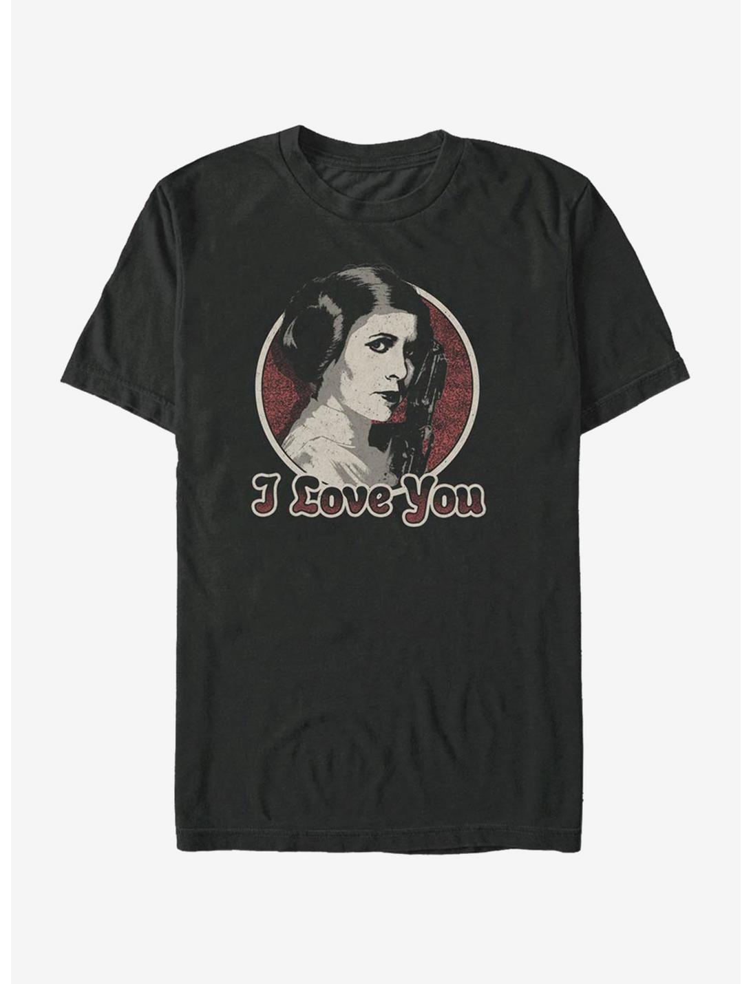 Star Wars Leia I Love You T-Shirt, BLACK, hi-res