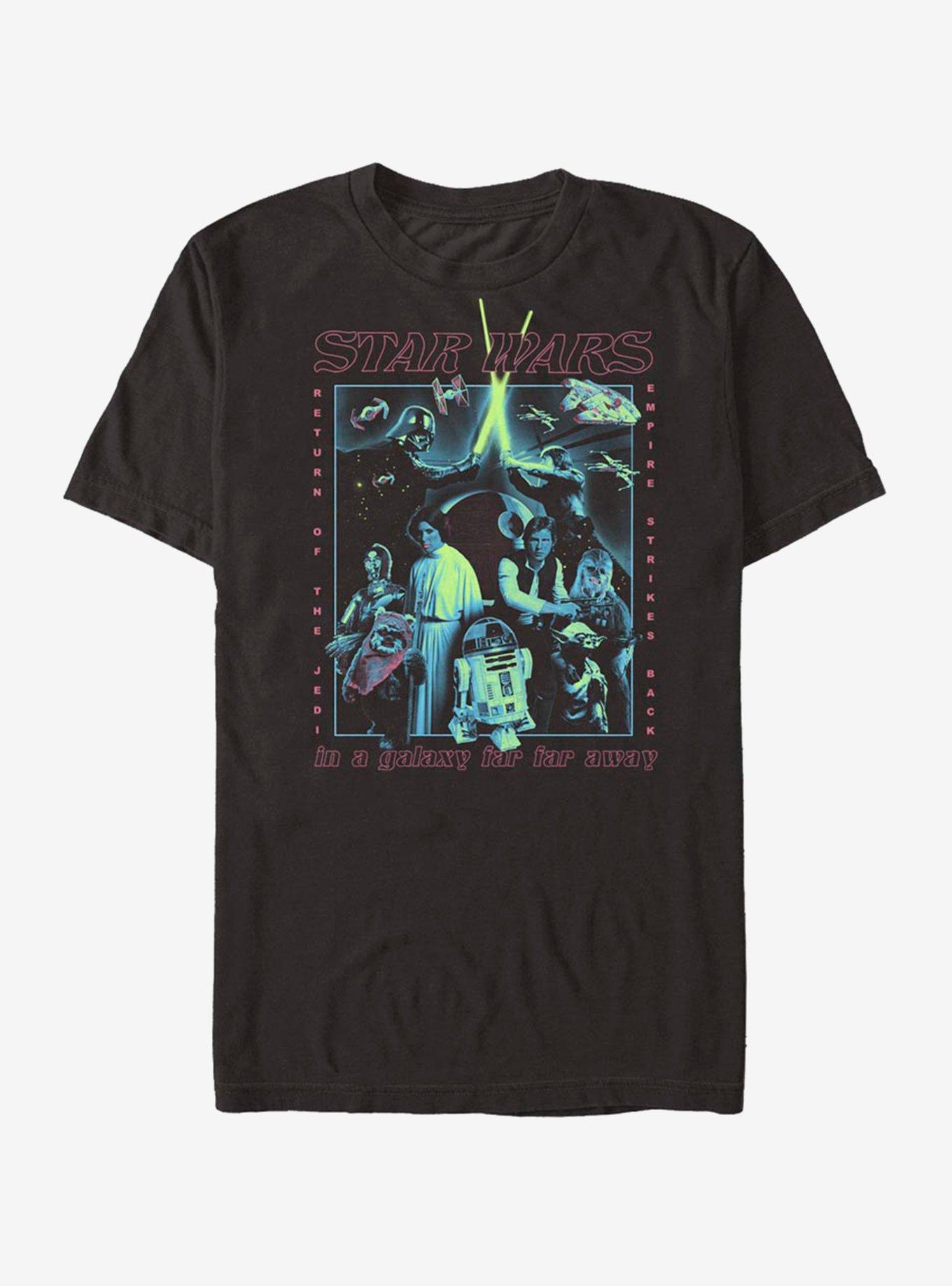 Star Wars Poster Glow T-Shirt, BLACK, hi-res