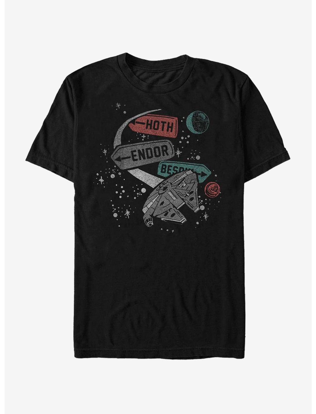 Star Wars Planet Map T-Shirt, BLACK, hi-res