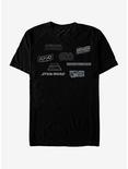 Star Wars Star Logos T-Shirt, BLACK, hi-res