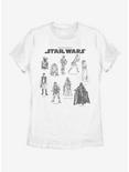 Star Wars Character Chart Womens T-Shirt, WHITE, hi-res