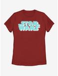 Star Wars Halftone Logo Womens T-Shirt, RED, hi-res