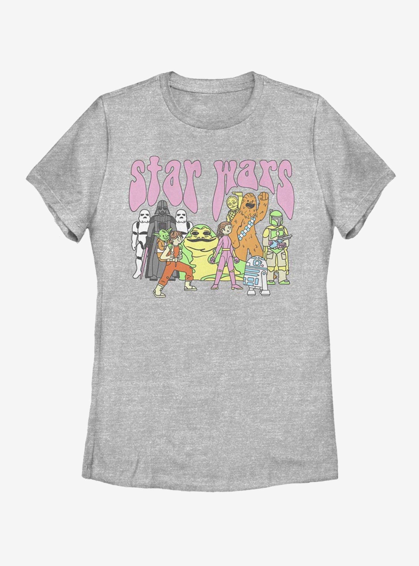 Star Wars Rainbow Characters Womens T-Shirt, ATH HTR, hi-res