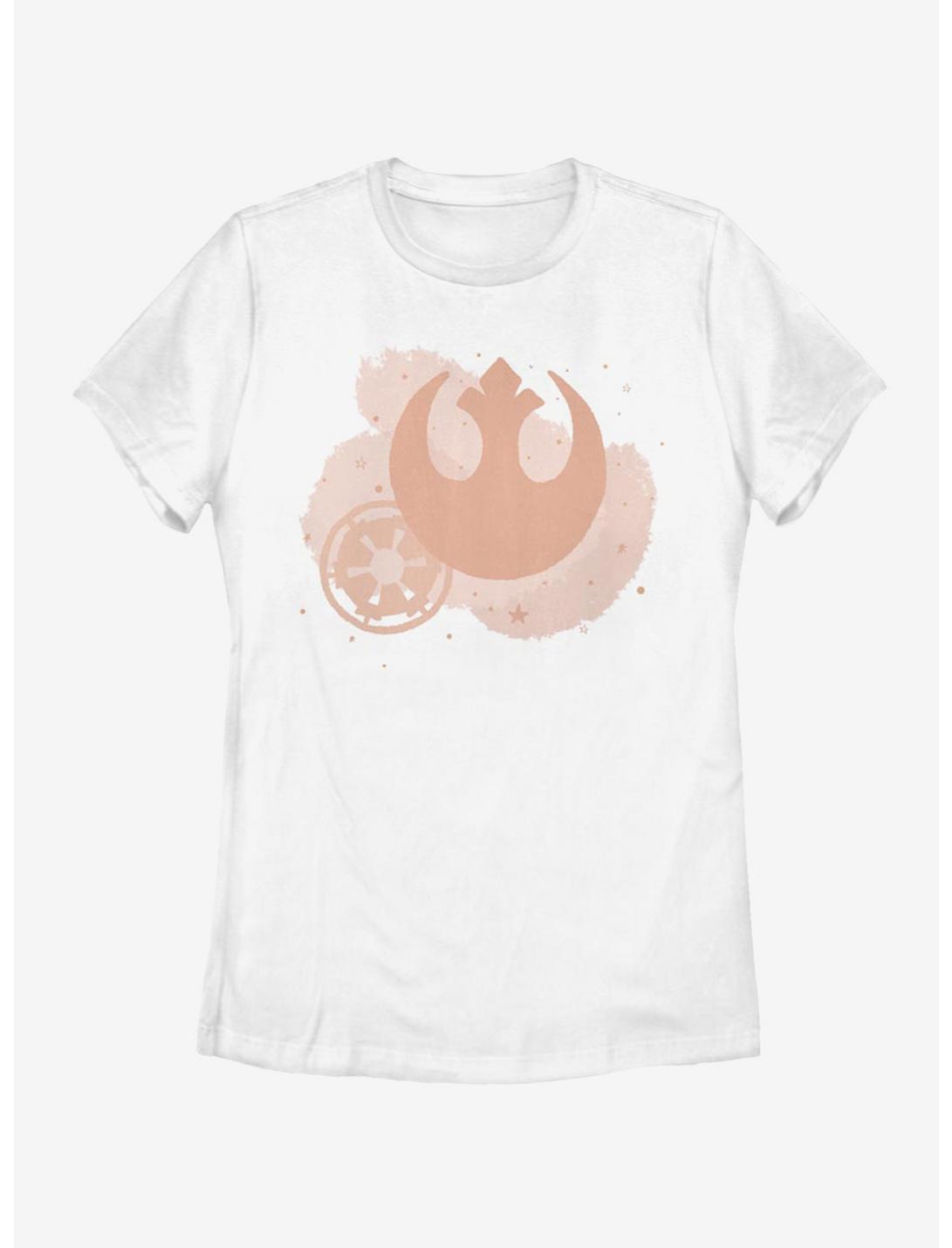 Star Wars Minimal Brush Logos Womens T-Shirt, WHITE, hi-res
