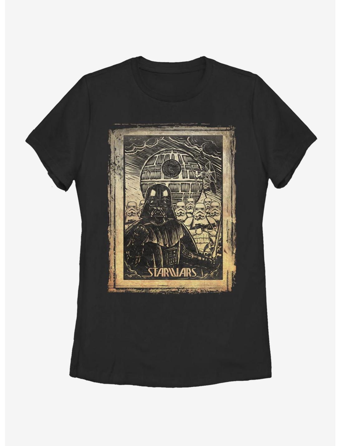 Star Wars Classic Art Print Womens T-Shirt, BLACK, hi-res