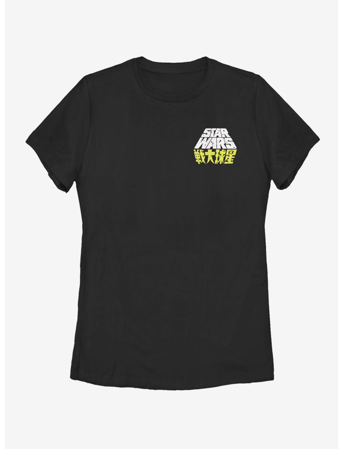 Star Wars Speckled Japanese Logo Womens T-Shirt, BLACK, hi-res
