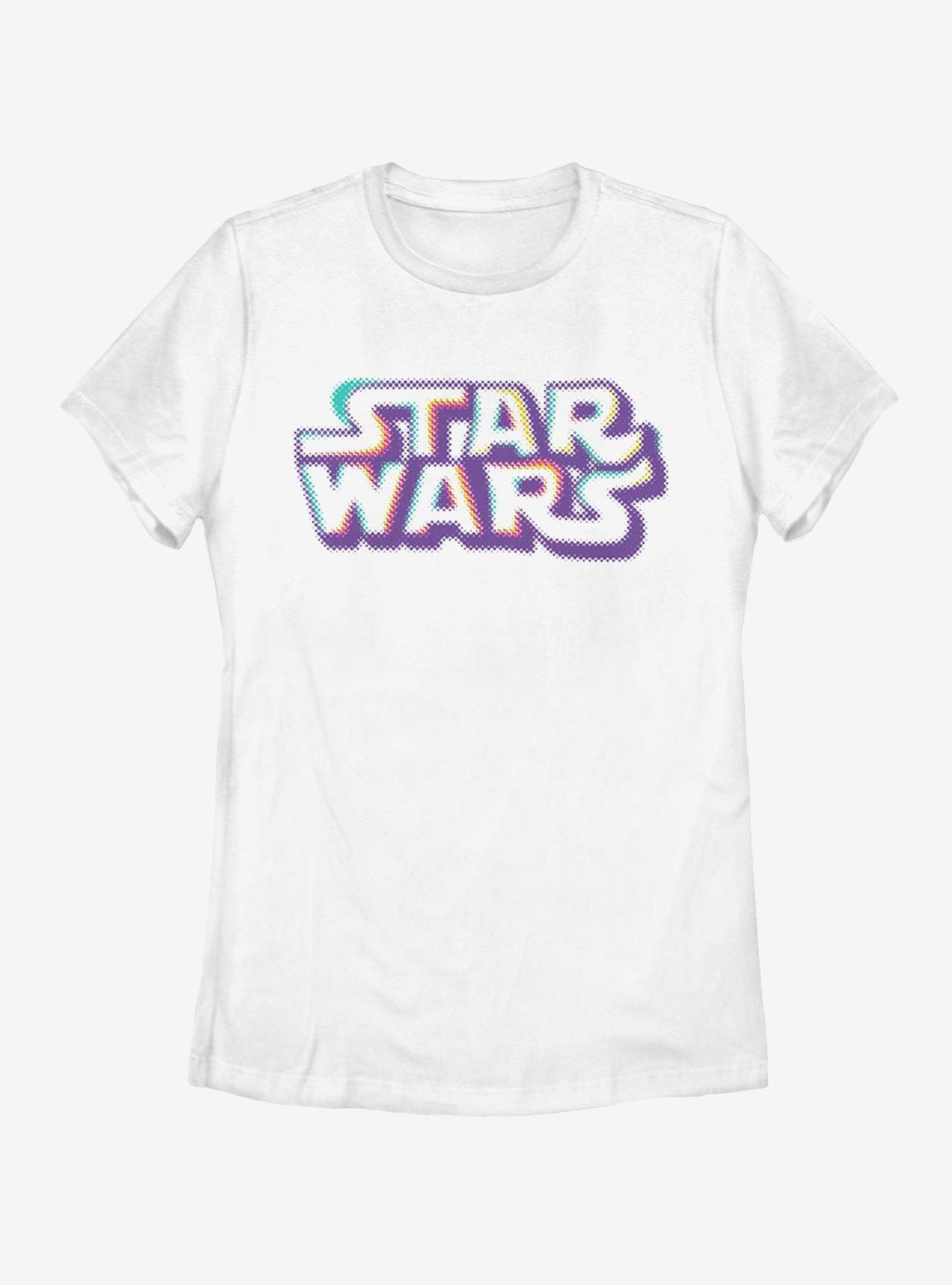 Star Wars Thermal Dotted Logo Womens T-Shirt, WHITE, hi-res