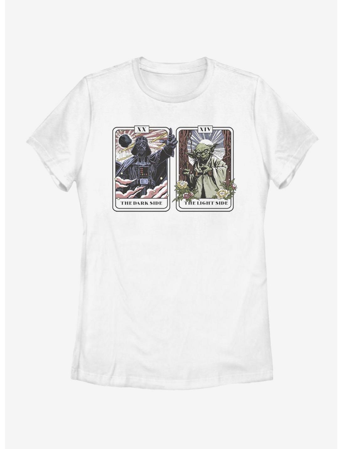 Star Wars Vader Yoda Tarot Womens T-Shirt, WHITE, hi-res