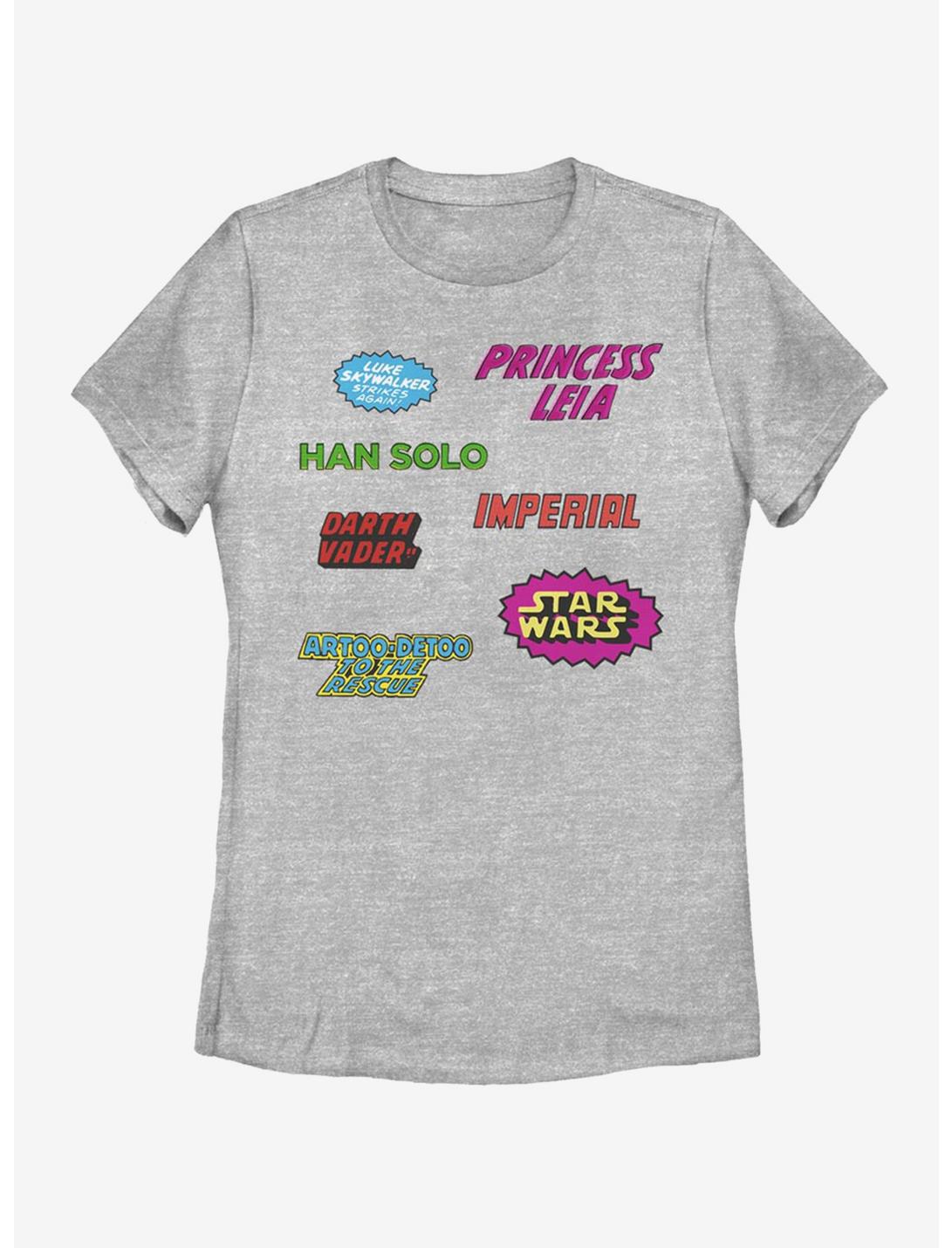 Star Wars Vintage Logos Womens T-Shirt, ATH HTR, hi-res