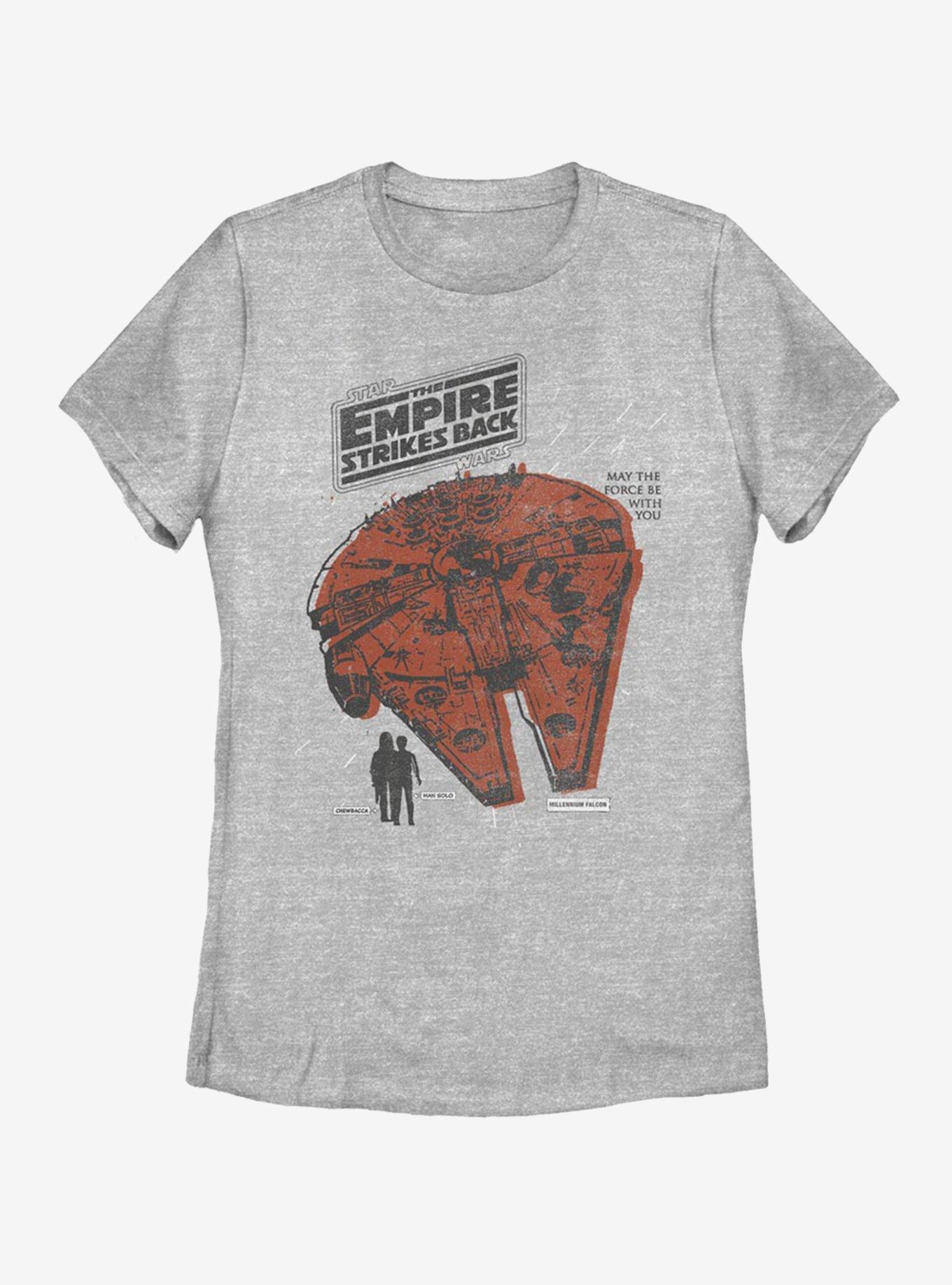 Star Wars Vintage Falcon Womens T-Shirt, ATH HTR, hi-res