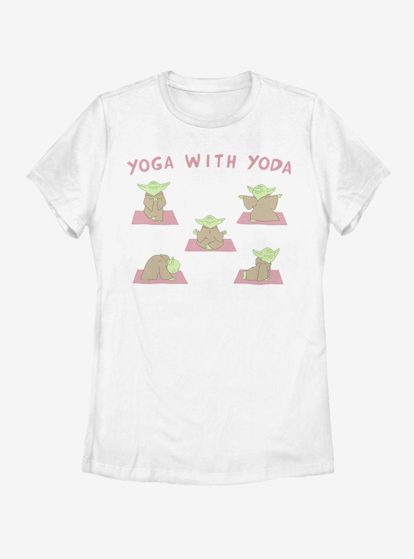 Star Wars Yoga With Yoda Womens T-Shirt, , hi-res