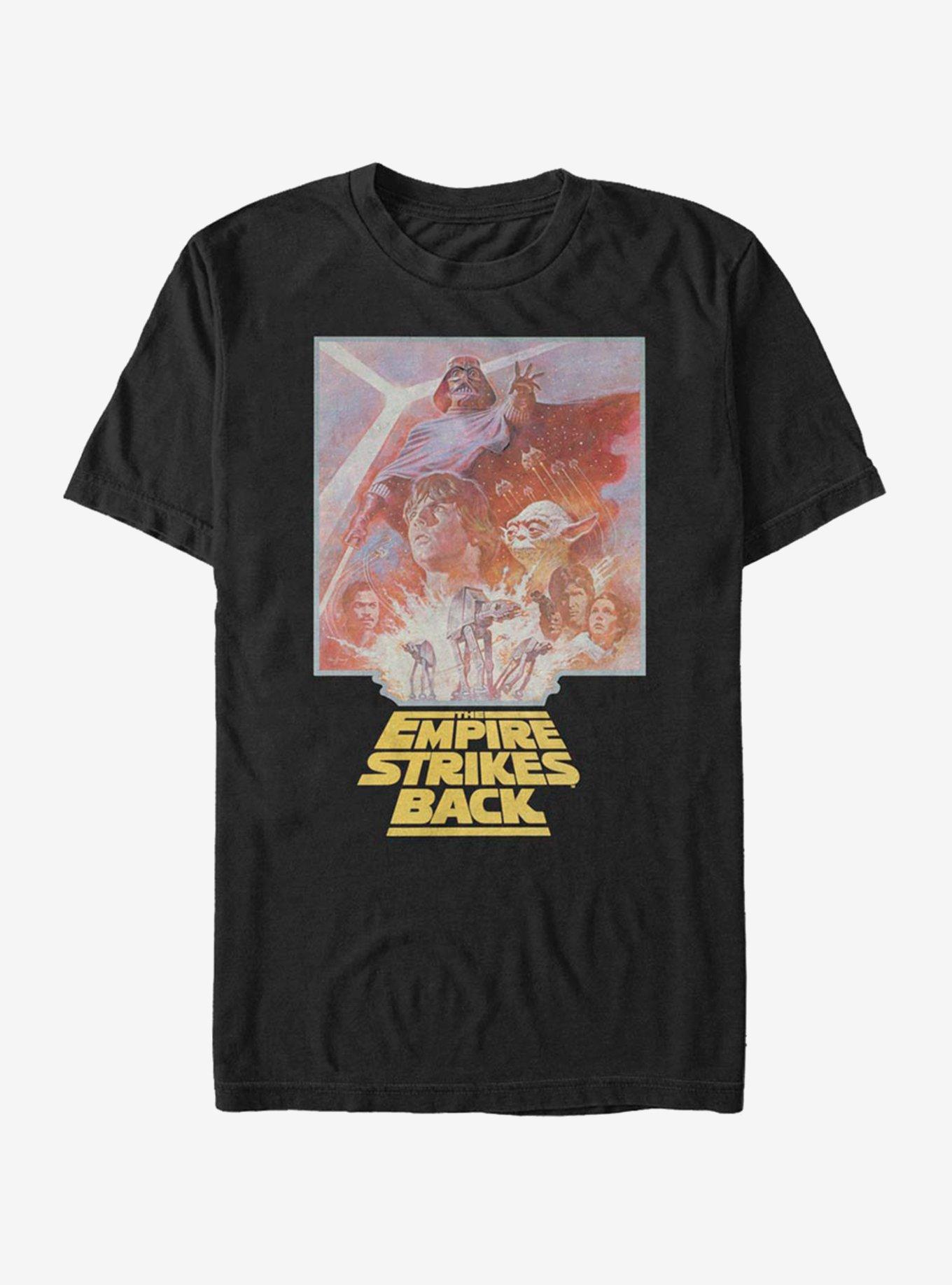 Star Wars The Empire Strikes Back Characters T-Shirt - BLACK 
