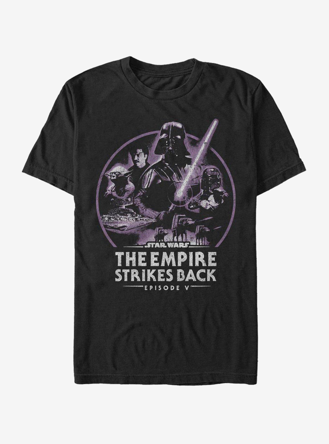 Star Wars Episode V The Empire Strikes Back Sepia Logo T-Shirt, BLACK, hi-res