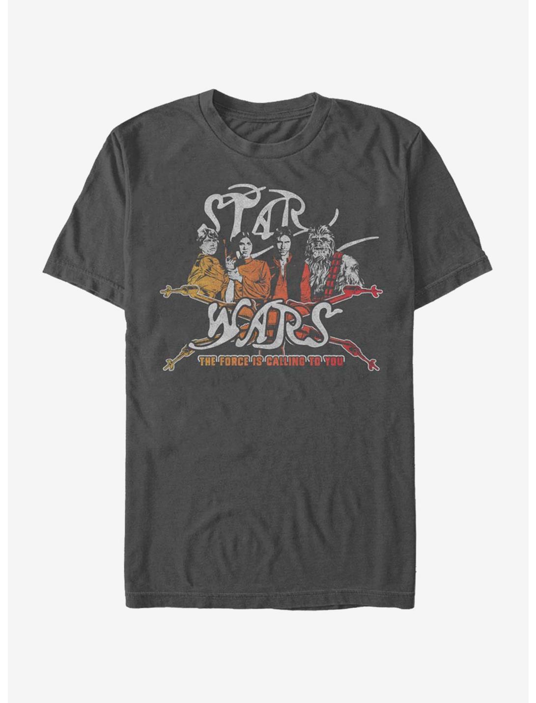 Star Wars Vintage Rock Logo T-Shirt, CHARCOAL, hi-res