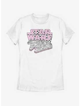 Star Wars Falcon Checker Script Womens T-Shirt, , hi-res