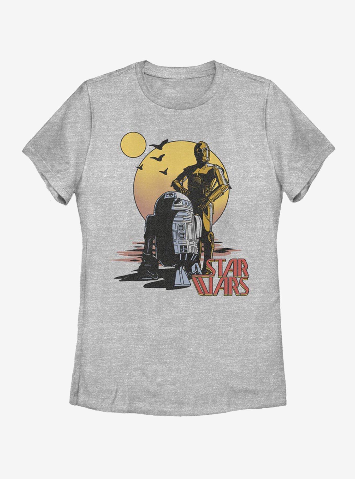 Star Wars Desert Droids Womens T-Shirt, ATH HTR, hi-res