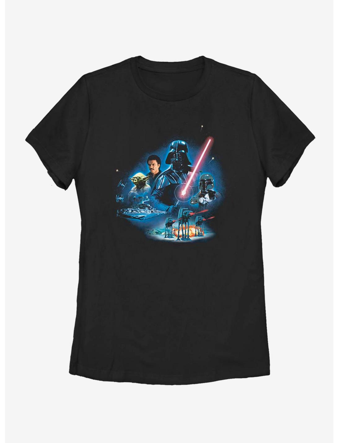 Star Wars Episode V The Empire Strikes Back Characters Womens T-Shirt, BLACK, hi-res