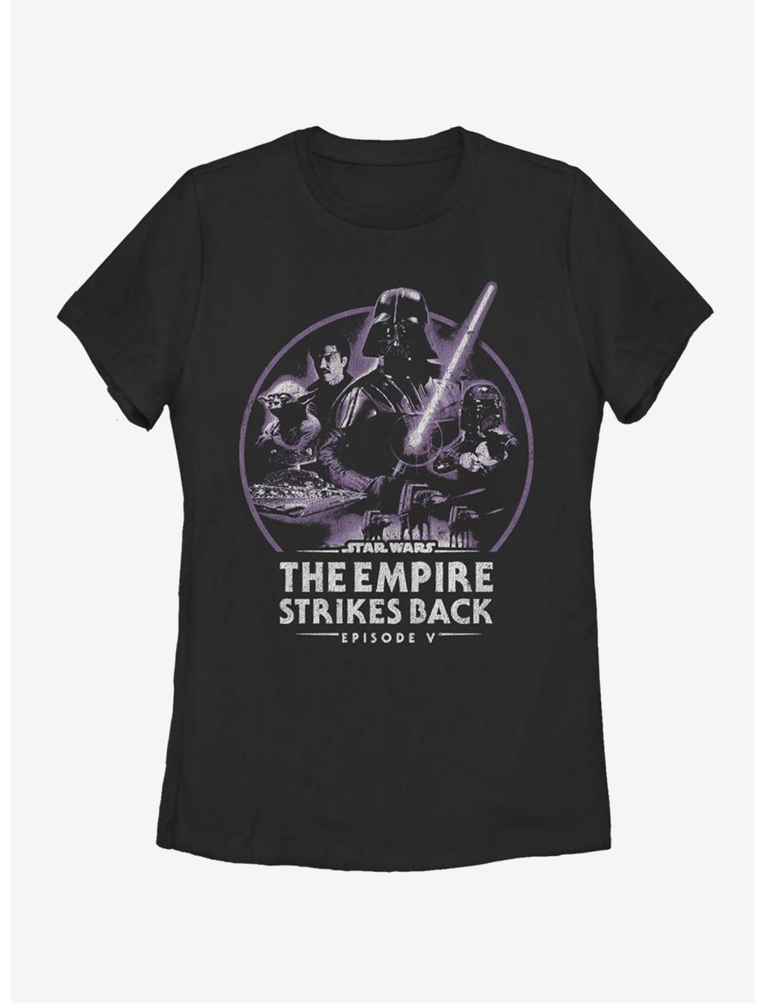 Star Wars Episode V The Empire Strikes Back Sepia Logo Womens T-Shirt, BLACK, hi-res