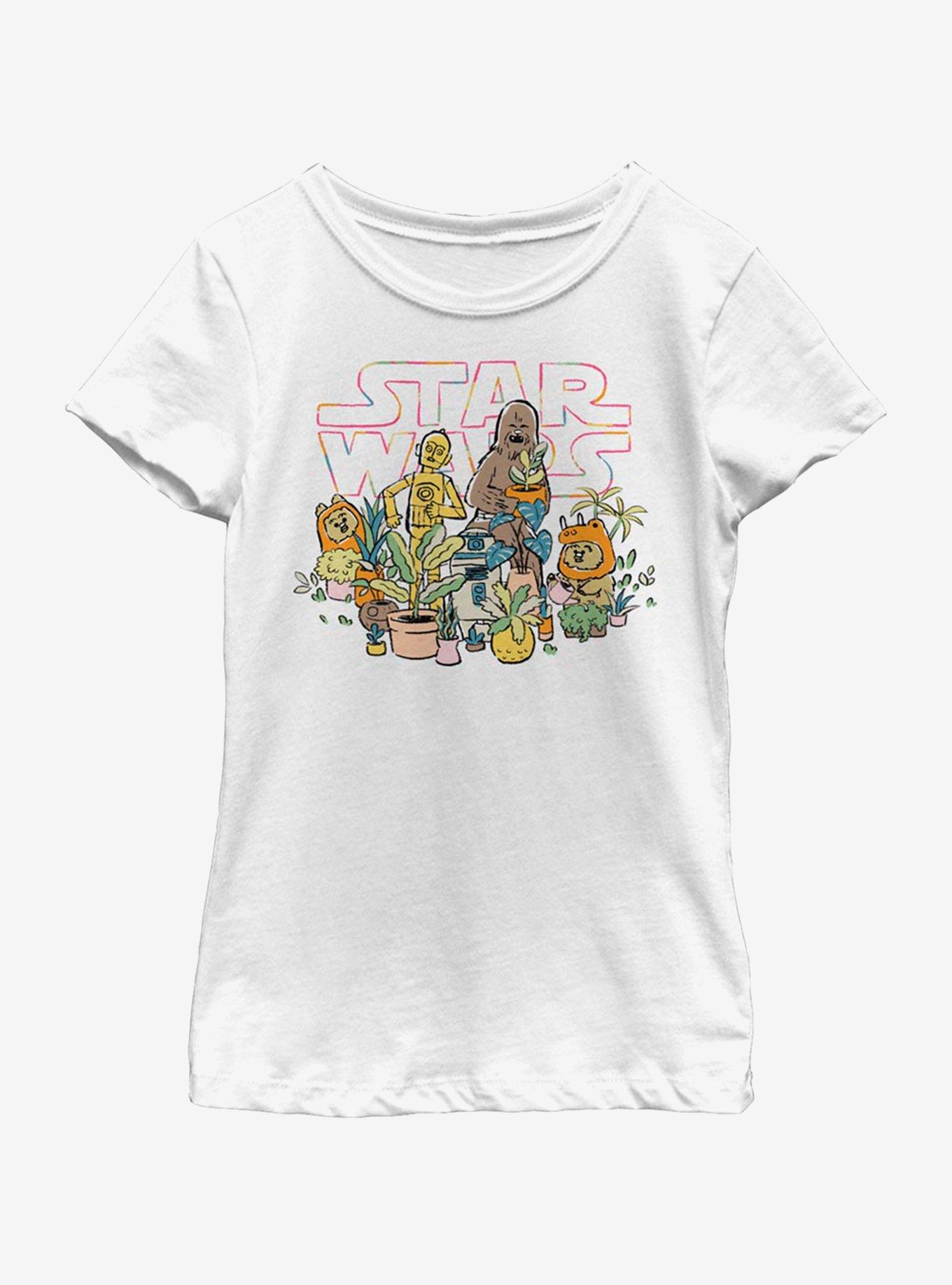 Star Wars Greenhouse Youth Girls T-Shirt, WHITE, hi-res