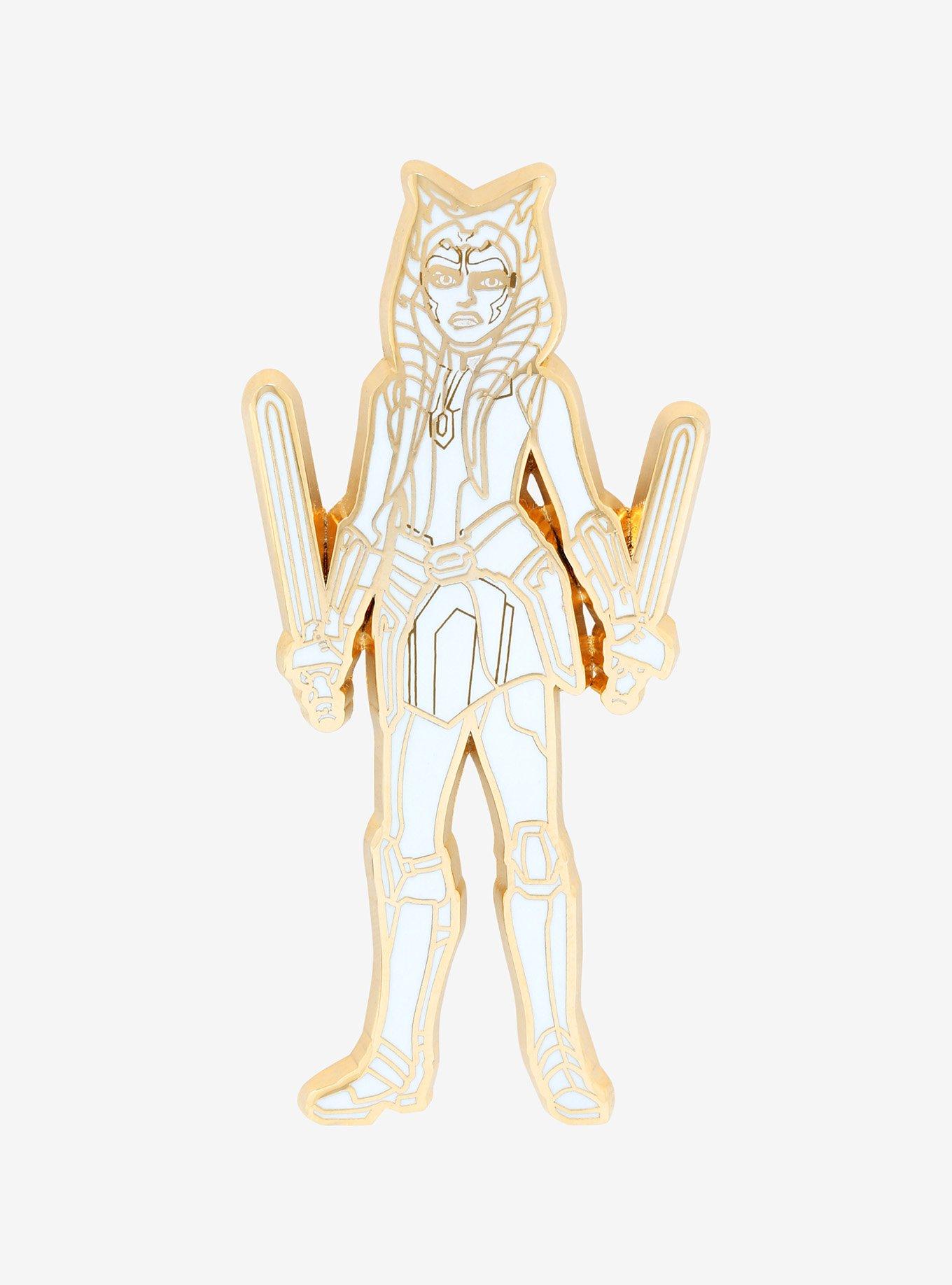 FiGPiN Star Wars The Clone Wars Ahsoka Tano (Gold & White) Enamel Pin - BoxLunch Exclusive, , hi-res