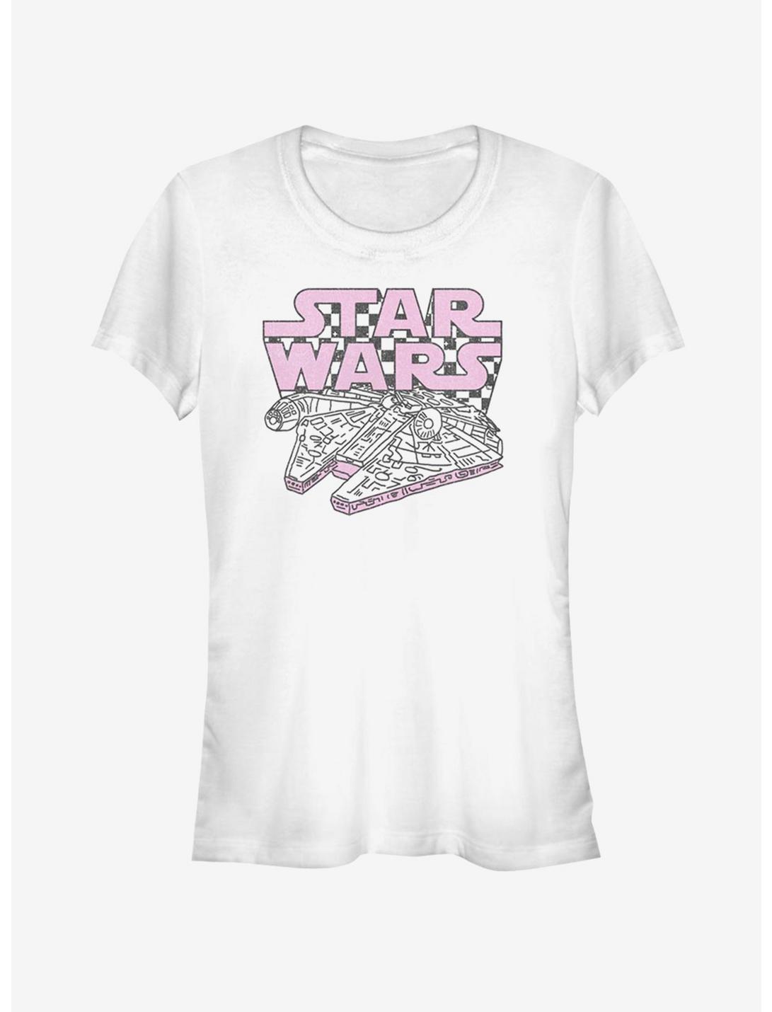Star Wars Checker Falcon 2 Girls T-Shirt, WHITE, hi-res