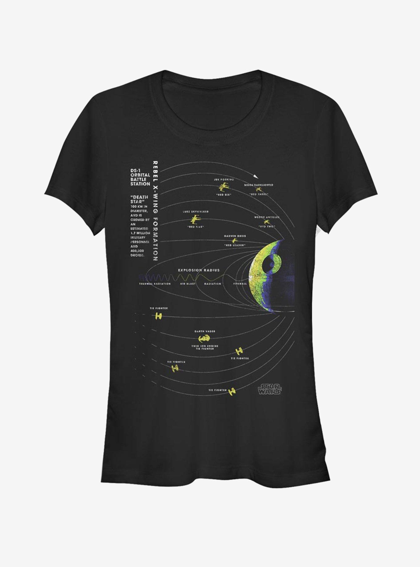 Star Wars DS One Schematic Girls T-Shirt, BLACK, hi-res