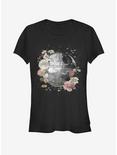 Star Wars Floral Death Star Girls T-Shirt, BLACK, hi-res