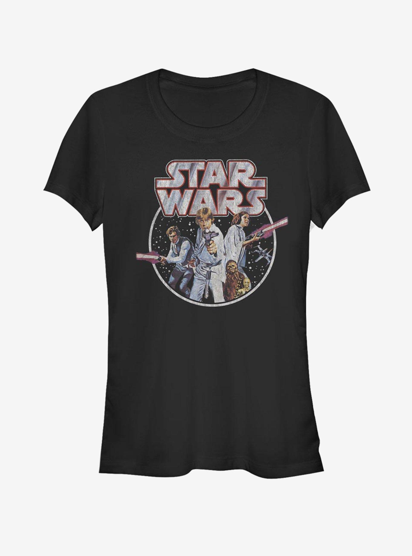 Star Wars Group Girls T-Shirt, BLACK, hi-res