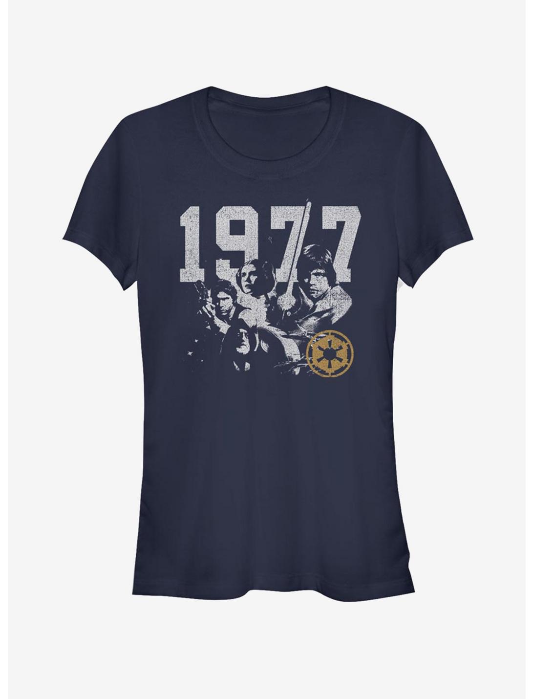 Star Wars Vintage Rebel Group Girls T-Shirt, NAVY, hi-res