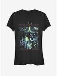 Star Wars Poster Glow Girls T-Shirt, BLACK, hi-res