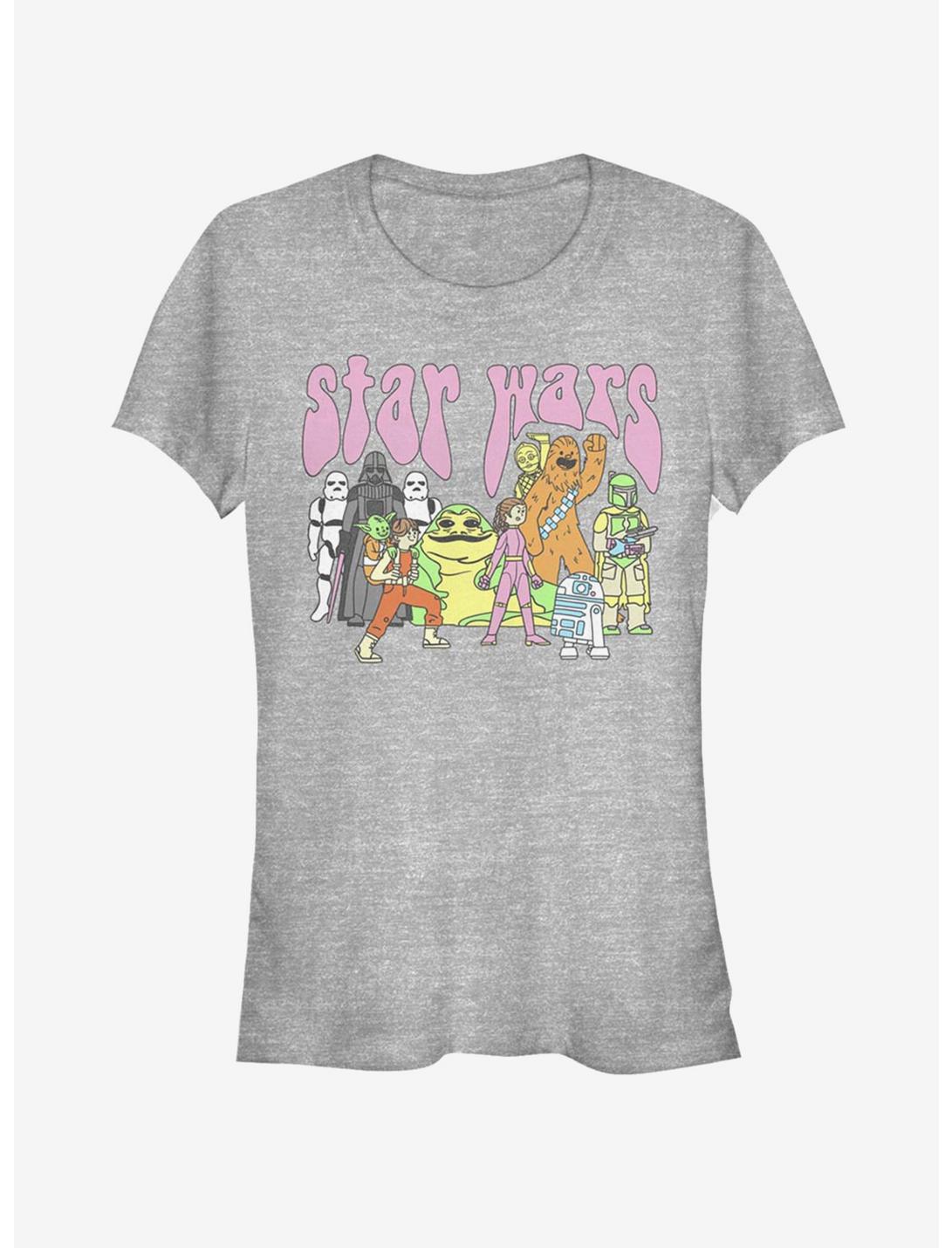 Star Wars Psychedelic Characters Girls T-Shirt, ATH HTR, hi-res