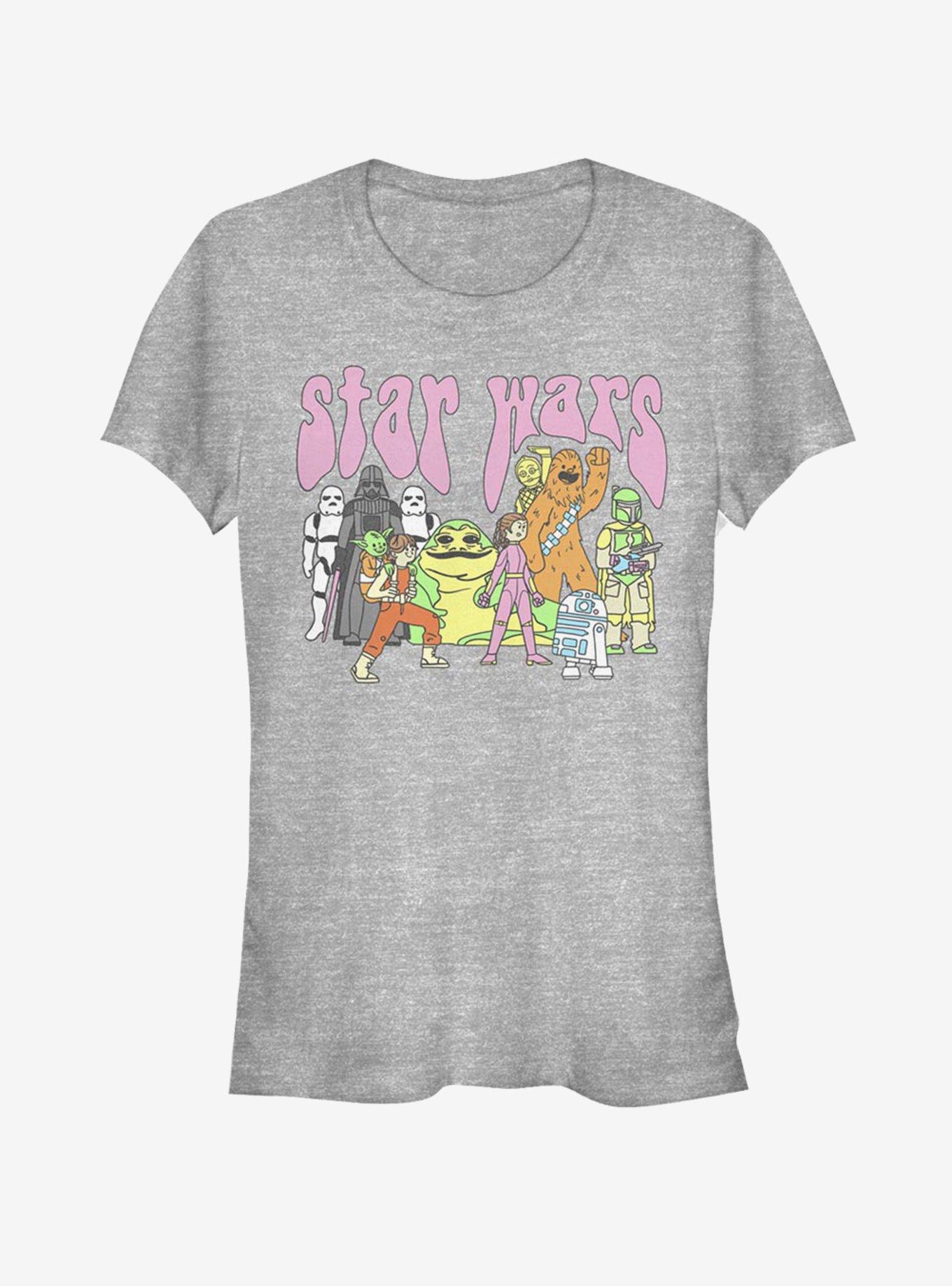 Star Wars Psychedelic Characters Girls T-Shirt, ATH HTR, hi-res