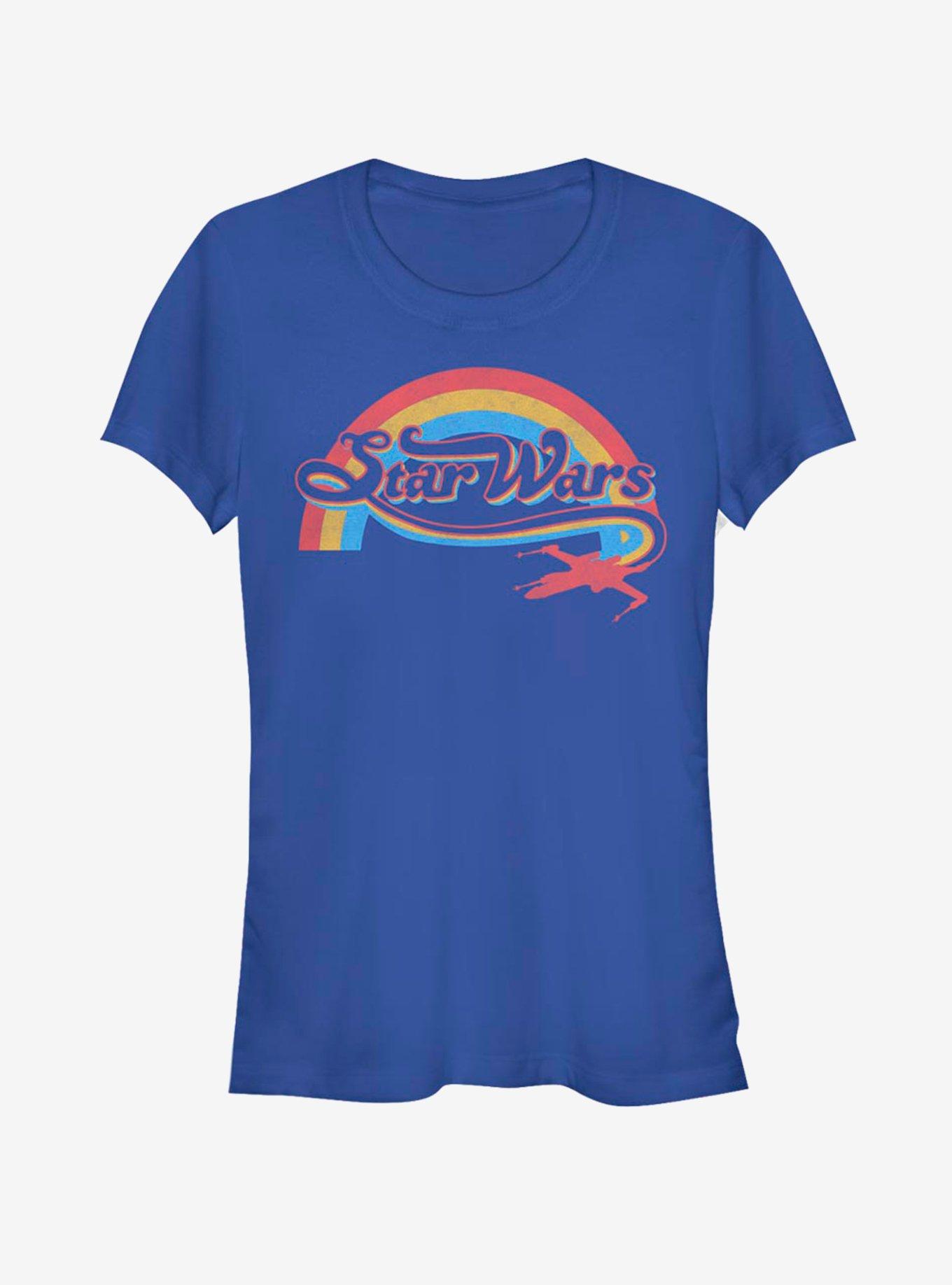Star Wars Rainbow Retro Logo Girls T-Shirt