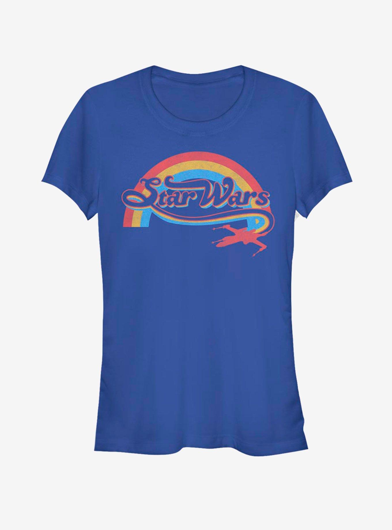 Star Wars Rainbow Retro Star Wars Girls T-Shirt, ROYAL, hi-res