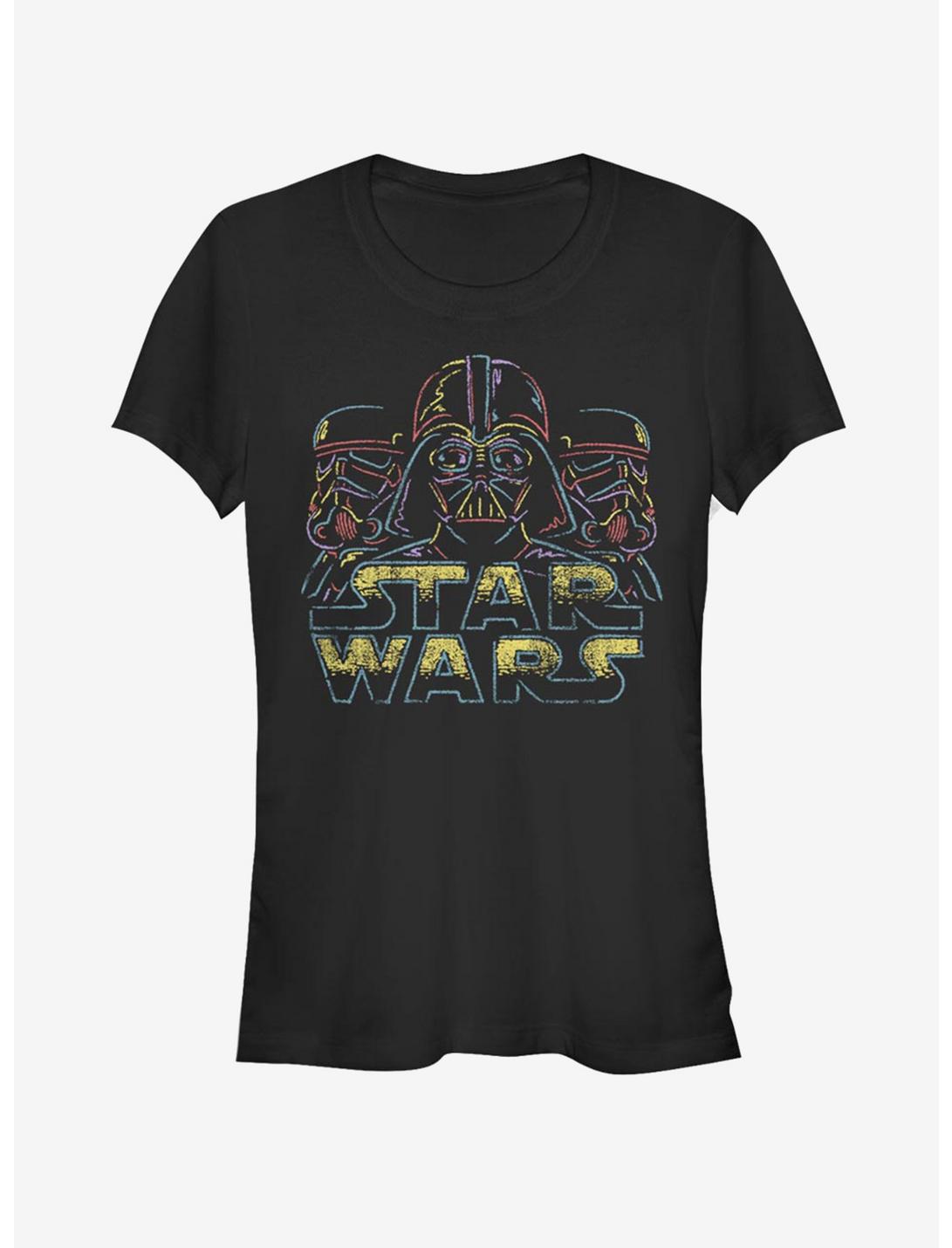 Star Wars Neon Chalk Wars Girls T-Shirt, BLACK, hi-res