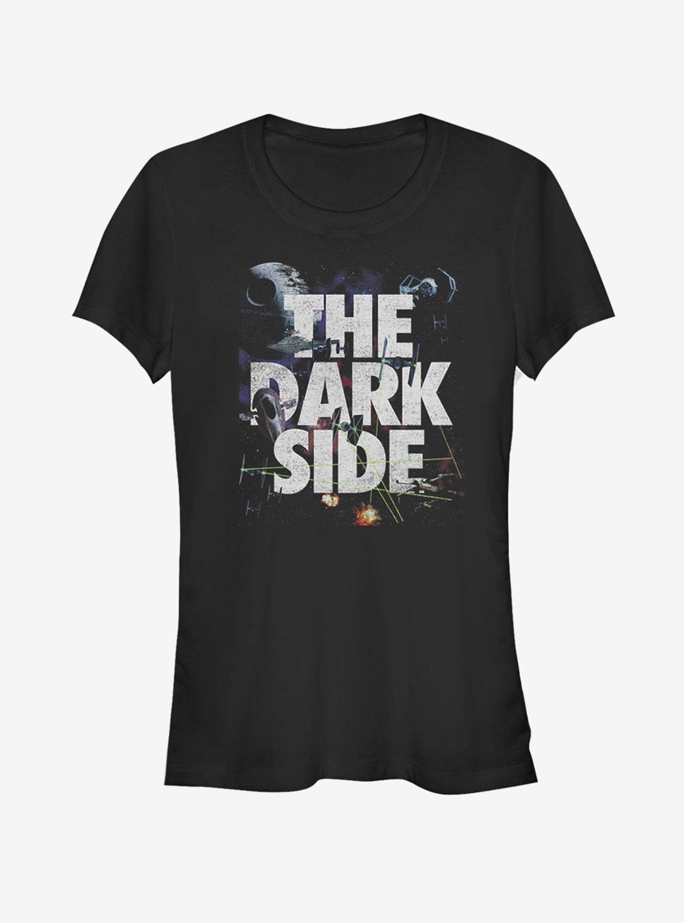 Star Wars Space Battle Interwoven Text Girls T-Shirt