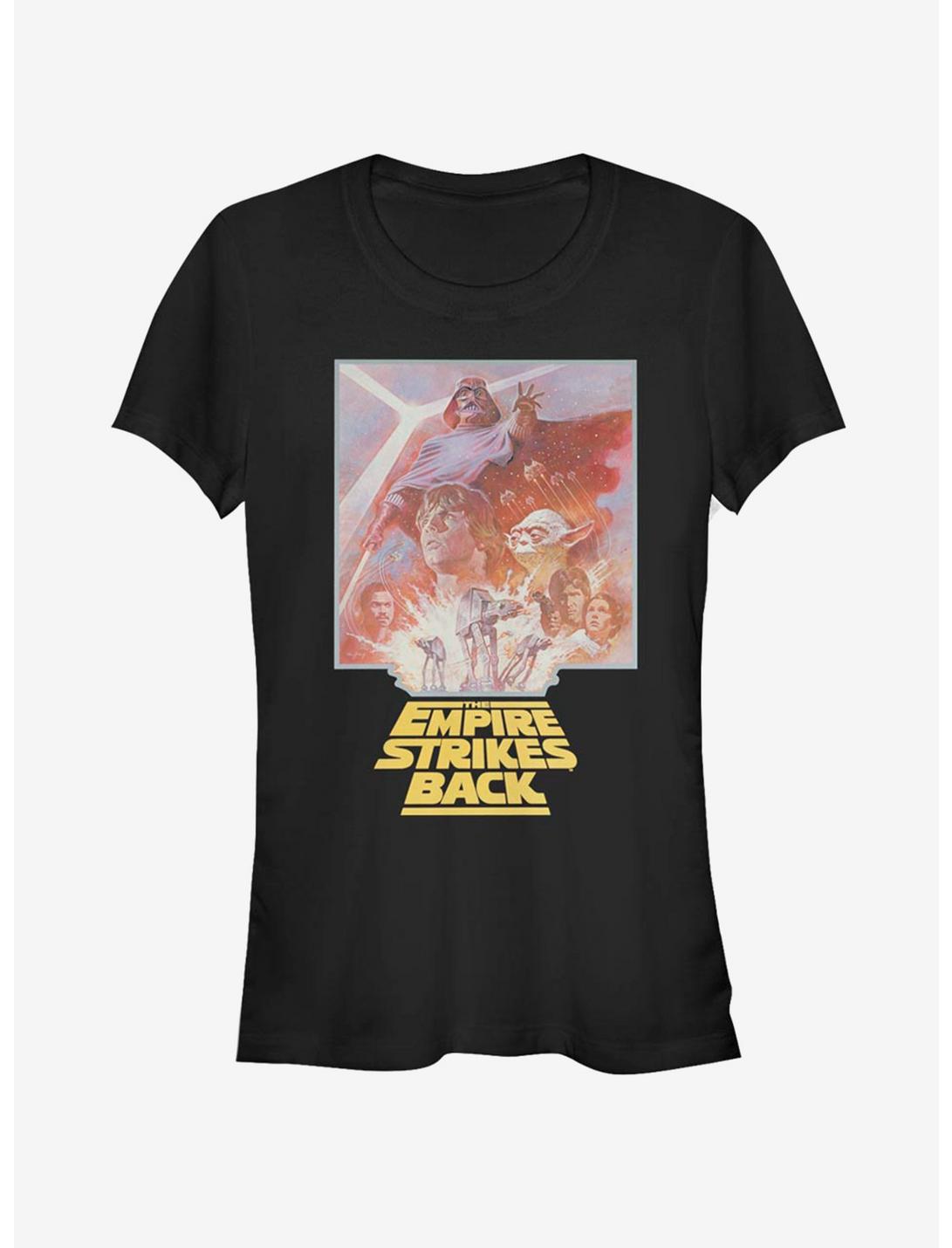 Star Wars The Empire Strikes Back Characters And Walkers Girls T-Shirt, BLACK, hi-res