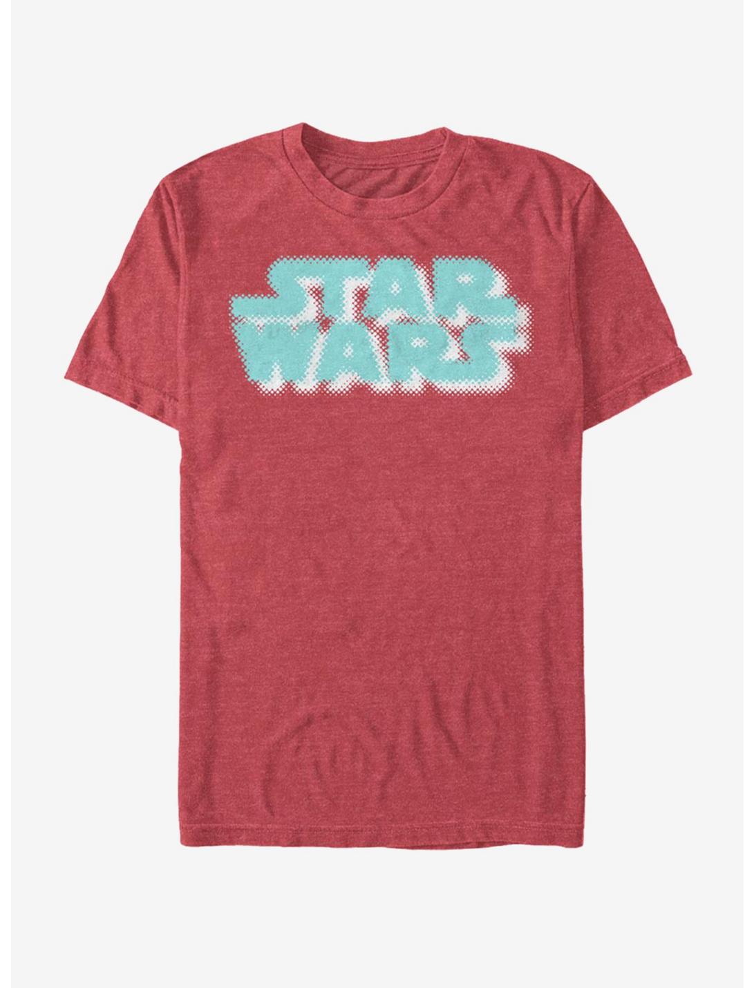 Star Wars Half Tone Logo  T-Shirt, RED HTR, hi-res