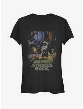 Star Wars Episode V The Empire Strikes Back Yoda Logo Poster Girls T-Shirt, , hi-res