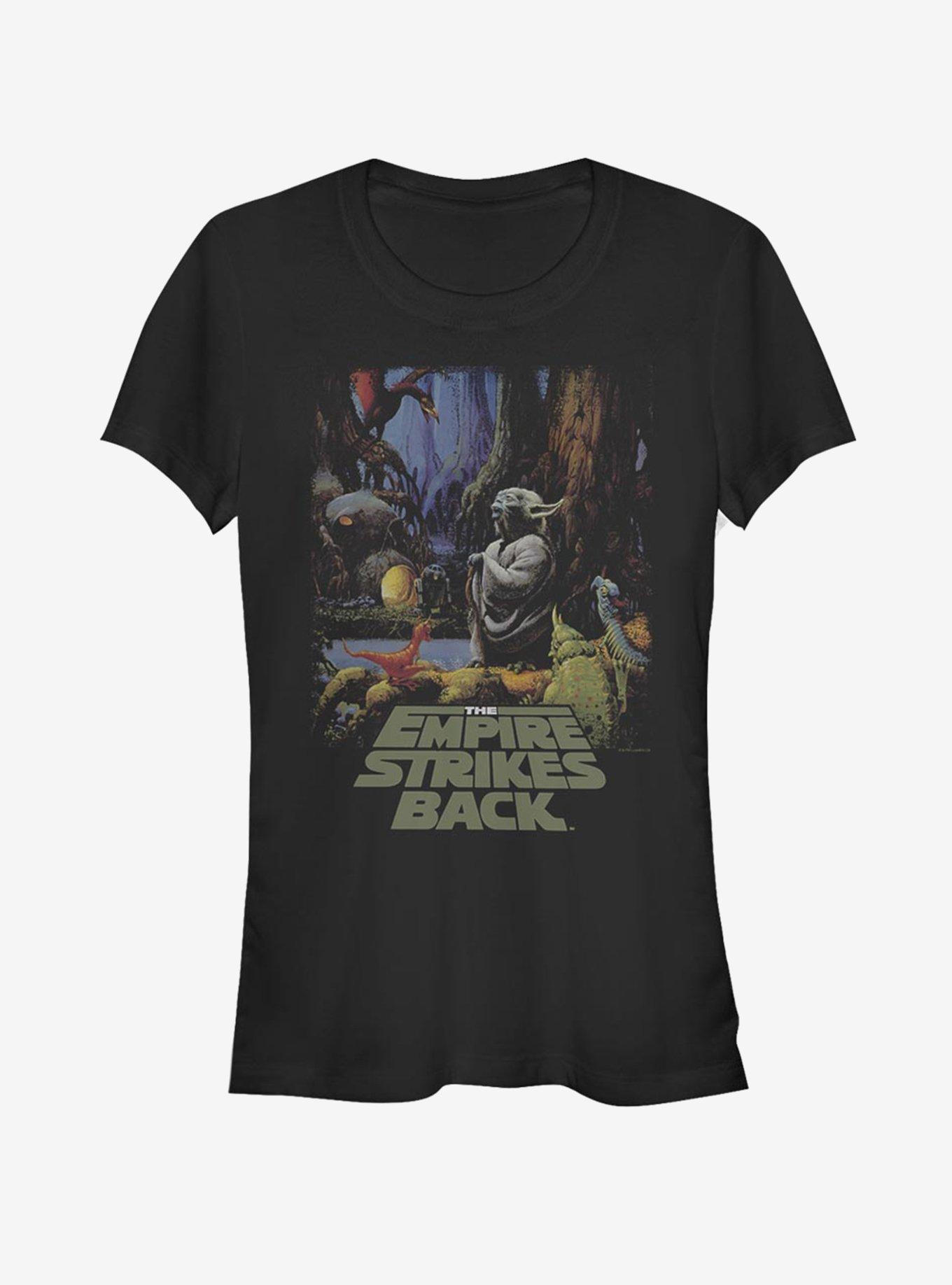 Star Wars Episode V The Empire Strikes Back Yoda Logo Poster Girls T-Shirt, , hi-res