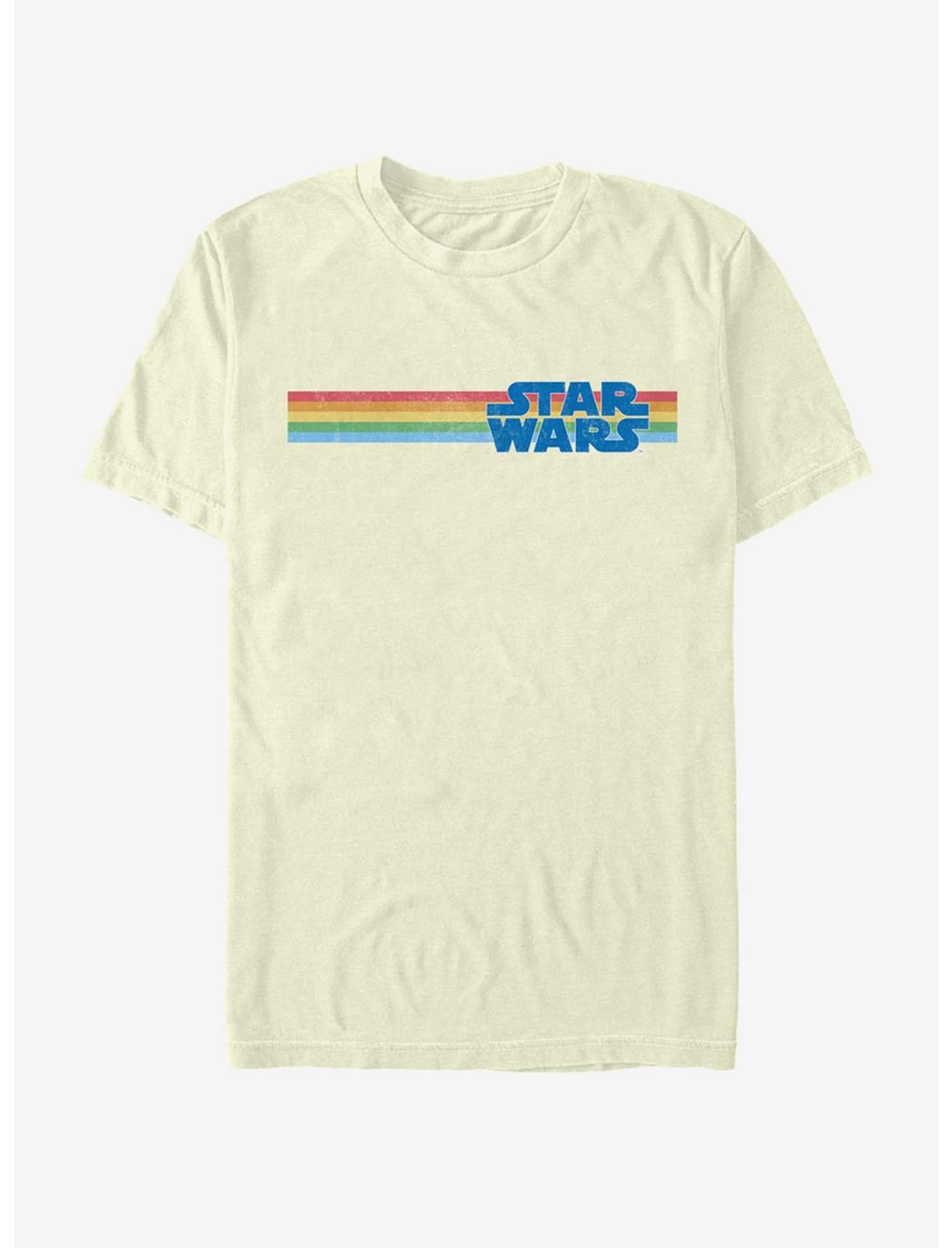 Star Wars Star Wars Logo Multi Stripe Spot T-Shirt, NATURAL, hi-res