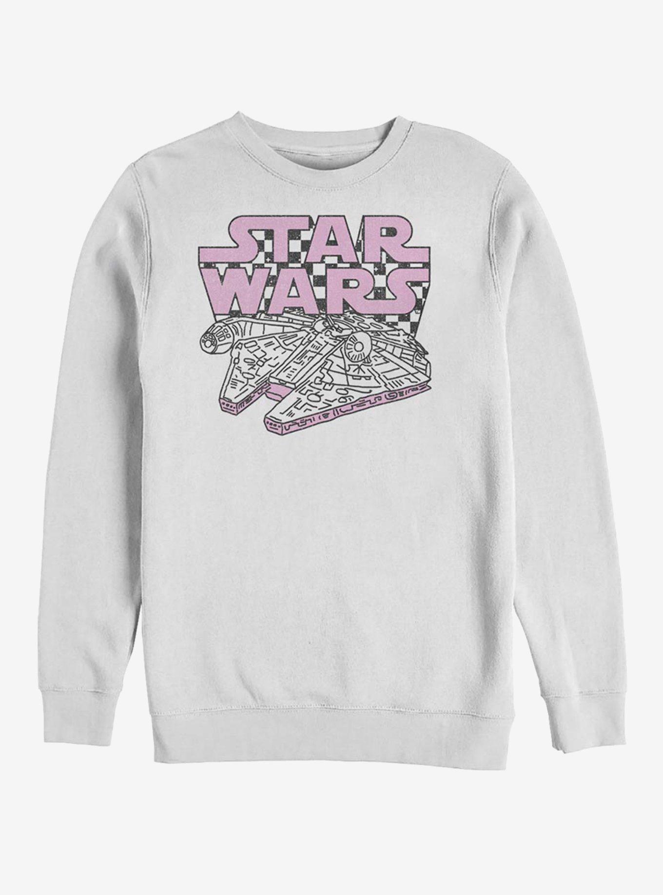 Star Wars Checker Falcon 2 Sweatshirt, WHITE, hi-res